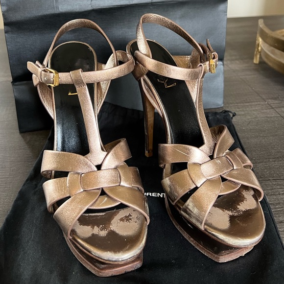 Saint Laurent Tribute Platform Sandals - Picture 9 of 17